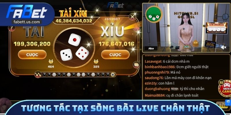 Tương tác ngay tại sòng bài live chân thật